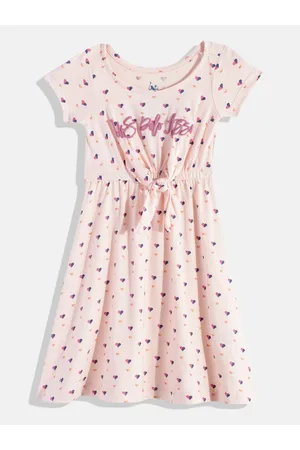 Ralph Lauren Girls Conversational Printed Pure Cotton Fit & Flare Dress with Bow