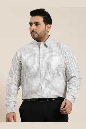 Sztori Men Plus Size Original Opaque Checked Formal Shirt
