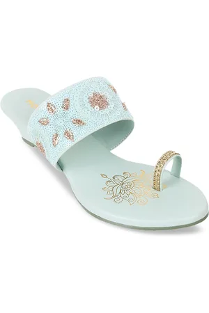 All Things Mochi Ethnic Embellished One Toe Wedges