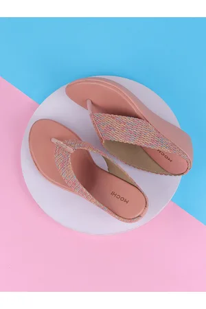 All Things Mochi Braided Textured Open Toe Wedges