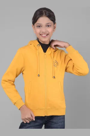 Crimsoune Club Girls Hooded Front-Open Sweatshirt