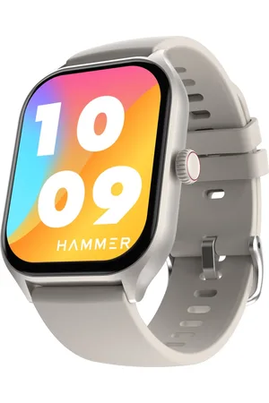 Hämmer Ice Grey Polar 2.01 inch IPS AOD, Advanced Bluetooth Calling Smartwatch