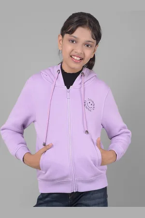 Crimsoune Club Girls Hooded Front-Open Sweatshirt