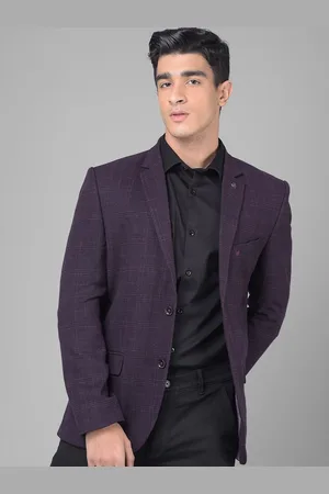 Crimsoune Club Checked Single-Breasted Blazer