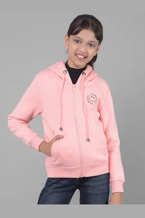 Crimsoune Club Girls Hooded Front-Open Sweatshirt
