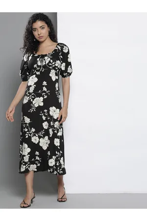 Dorothy Perkins Floral Print A-Line Midi Dress