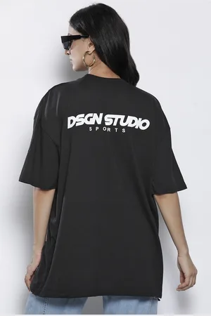 Boohoo Printed Pure Cotton Oversized T-shirt