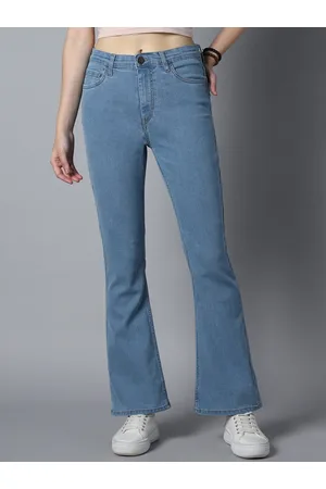 High Star Women Bootcut High-Rise Clean Look Stretchable Jeans