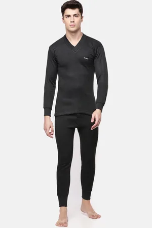 dollar Men Black Solid Thermal Set