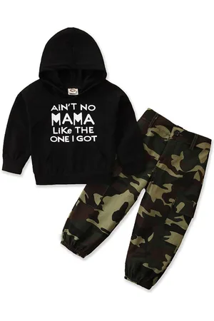 Stylecast Boys Black Typography Printed Sweatshirt with Trousers
