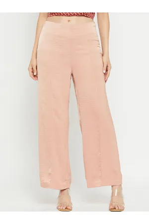 MADAME Women Mid-Rise Parallel Trousers