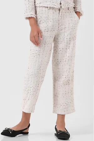 VERO MODA Girls Floral Printed Straight Fit Cropped Trousers