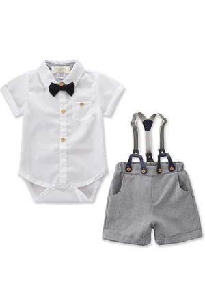 Stylecast Infants Boys White & Grey Shirt With Shorts