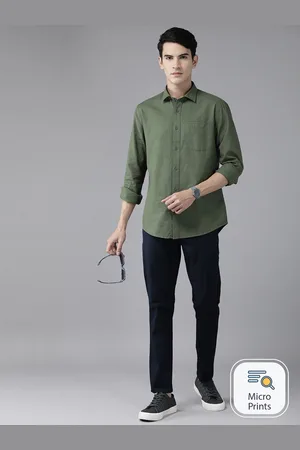 Blackberrys Cotton Textured India Slim Fit Casual Shirt
