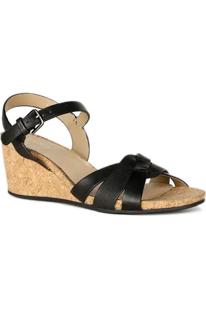 Naturalizer Textured Leather Wedges With Buckle Closure