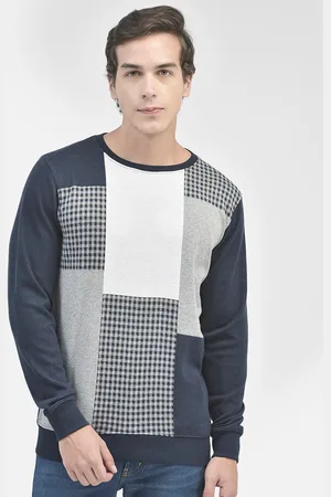 Crimsoune Club Colourblocked Round Neck Long Sleeves Pullover Sweatshirt