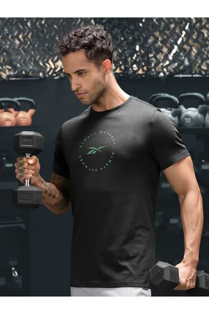 Reebok Men Prime Graphic Printed Pure Cotton T-Shirt