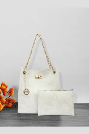 Bagsy Malone Textured Structured Shoulder Bag With Pouch