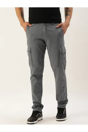 IVOC Men Solid Slim Fit Cargos Trousers