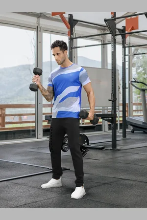 Van Heusen Men Abstract Printed Round Neck Cycling T-shirt