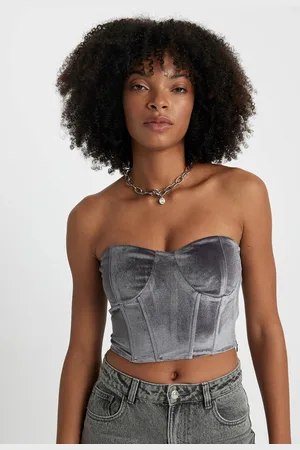 DeFacto Strapless Tube Crop Top