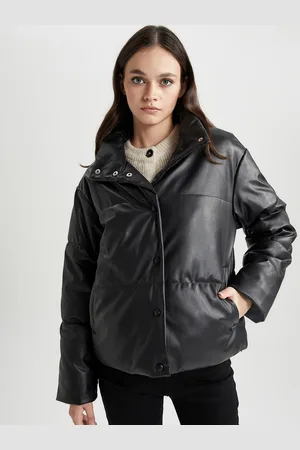 DeFacto Spread Collar Biker Jacket
