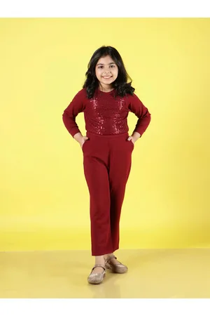 NEUDIS Girls Embellished Top With Trousers