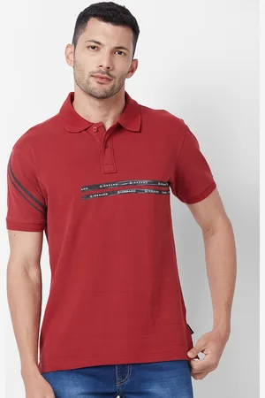 Giordano Slim Fit Typography Printed Polo Collar T-shirt