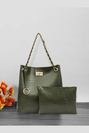 Bagsy Malone Textured Structured Shoulder Bag With Pouch