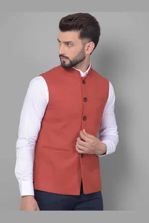 Crimsoune Club Pure Cotton Nehru Jacket
