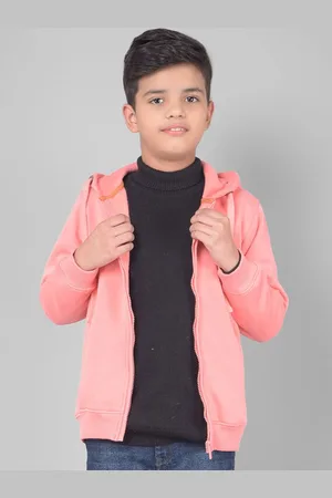Crimsoune Club Boys Hooded Front Open Sweatshirt