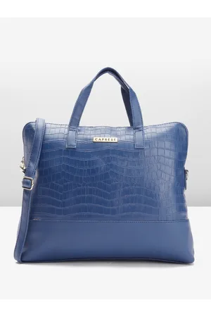 Caprese Women Croc-Textured Laptop Bag