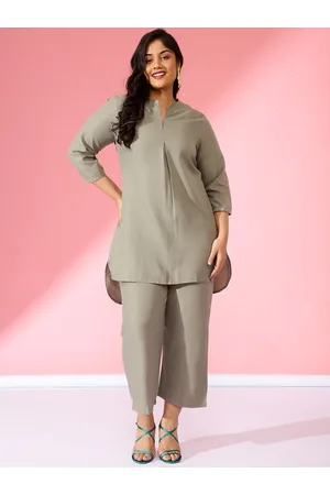 Bani Women Notched Neck Tunic With Trousers