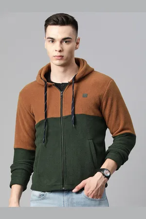 Pierre Carlo Men Colourblocked Hooded Sweatshirt