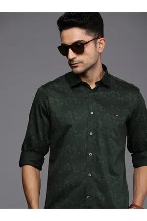Louis Philippe Slim Fit Ethnic Motifs Printed Pure Cotton Casual Shirt