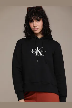 Calvin Klein Brand Logo Embroidered Hooded Sweatshirt