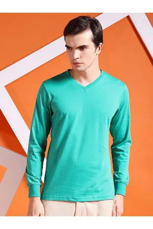 The Indian Garage Co V-Neck Long Sleeves Casual T-shirt