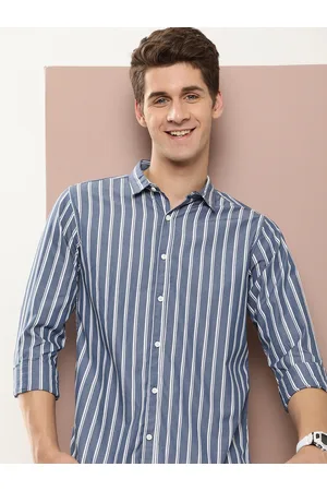 HARVARD Men Classic Slim Fit Striped Casual Shirt