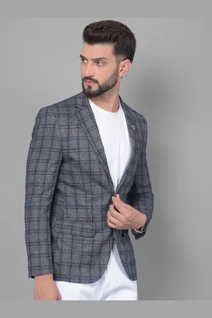 Crimsoune Club Checked Single Breasted Slim Fit Blazers