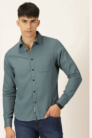 Provogue Cotton Classic Slim Fit Opaque Casual Shirt