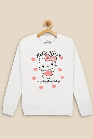 Kidsville Girls Hello Kitty Printed Round Neck Pullover
