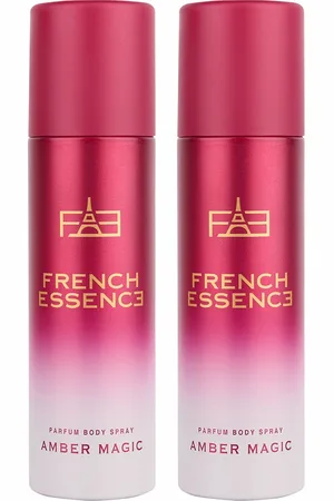 FRENCH ESSENCE Set of 2 No Gas Parfum Body Spray 99 g (120ml) Each - Amber Magic