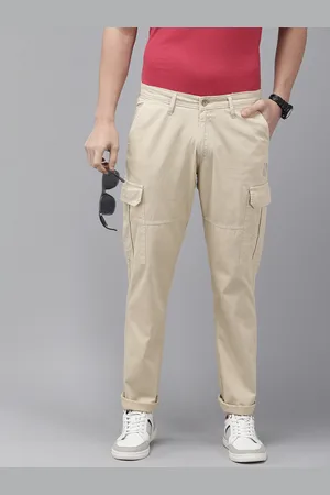 SPYKAR Men Regular Fit Pure Cotton Cargos Style Chinos