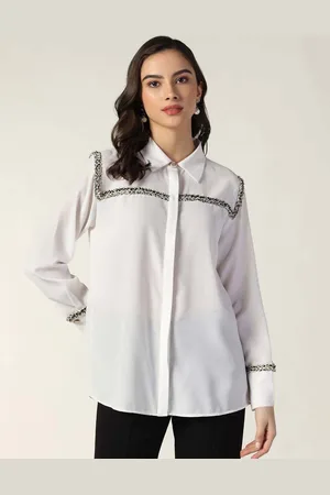 BEATNIK Spread Collar Long Sleeves Casual Shirt