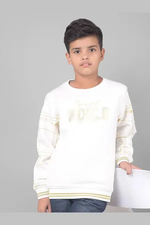 Crimsoune Club Boys Typography Printed Pullover