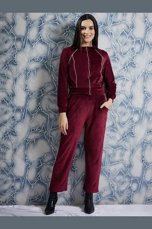 ATHENA Mock Collar Sweatshirt & Flared Trouser