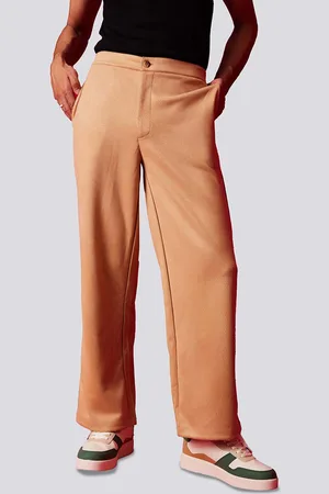 Muvazo Men Mid-Rise Suede Trousers