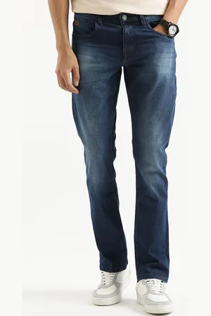 WROGN Men Blue Straight Fit Light Fade Mid-Rise Cotton Jeans