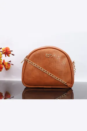 Bagsy Malone PU Textured Sling Bag With Zip Detail