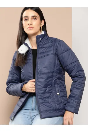 Chemistry Solid Faux Fur Detailed Padded Jacket